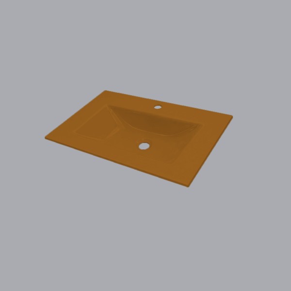 plan vasque verre thermoformée de couleur
