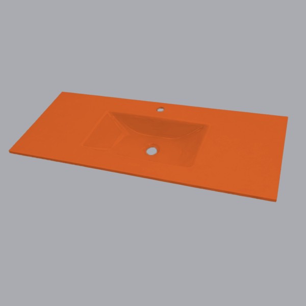 Plan verre standard vasque rectangle 110 cm