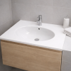 Plan verre standard vasque ovale 80 cm