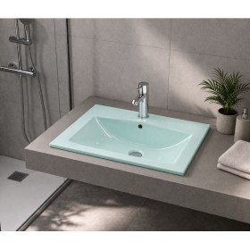 Plan verre standard vasque rectangle 70 cm