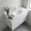 Plan verre standard vasque ovale 110 cm