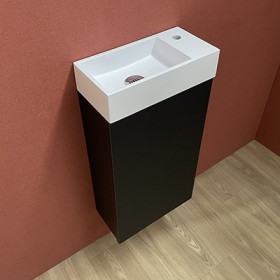 Meuble Lave-mains Myla Noir Mat