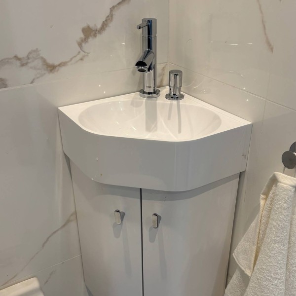 Pack meuble Lave-mains d'angle Komet blanc