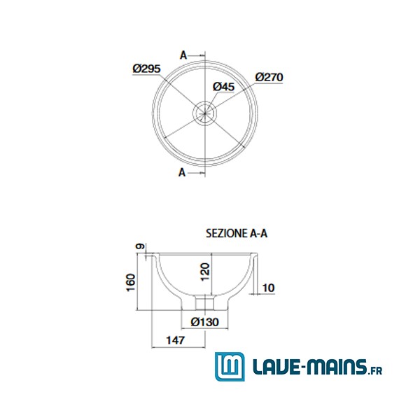 Vasque Lave-mains Basic 29