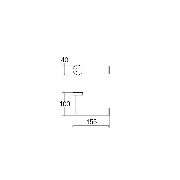 Support Rouleau Papier WC Equerre