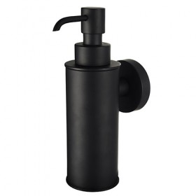 Distributeur de savon mural noir mat à fixer au mur