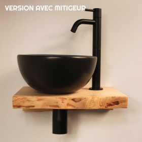 Lave-mains bol Noir Wood Frêne