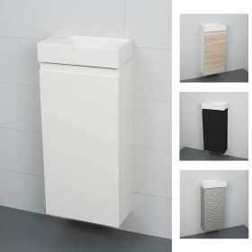 Meuble hauteur 70 cm à suspendre avec lave mains WC Léo céramique