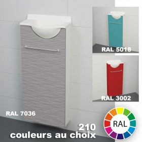 Meuble hauteur 70 cm en couleur pour WC avec lavabo Mikro