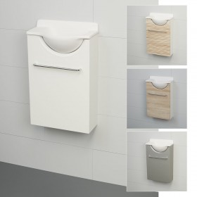 Meuble lave mains profondeur 20 cm robinet à gauche