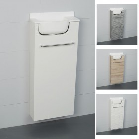 Lave-mains Ello profondeur 15 cm avec meuble à suspendre porte au choix