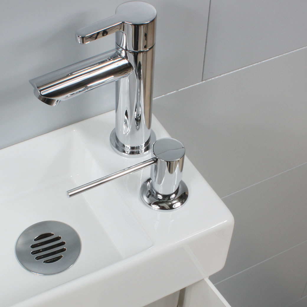 Lave-mains mobile - dimensions cuve : 400x300mm - Avec distributeur de  savon et d'essuie-mains en papier