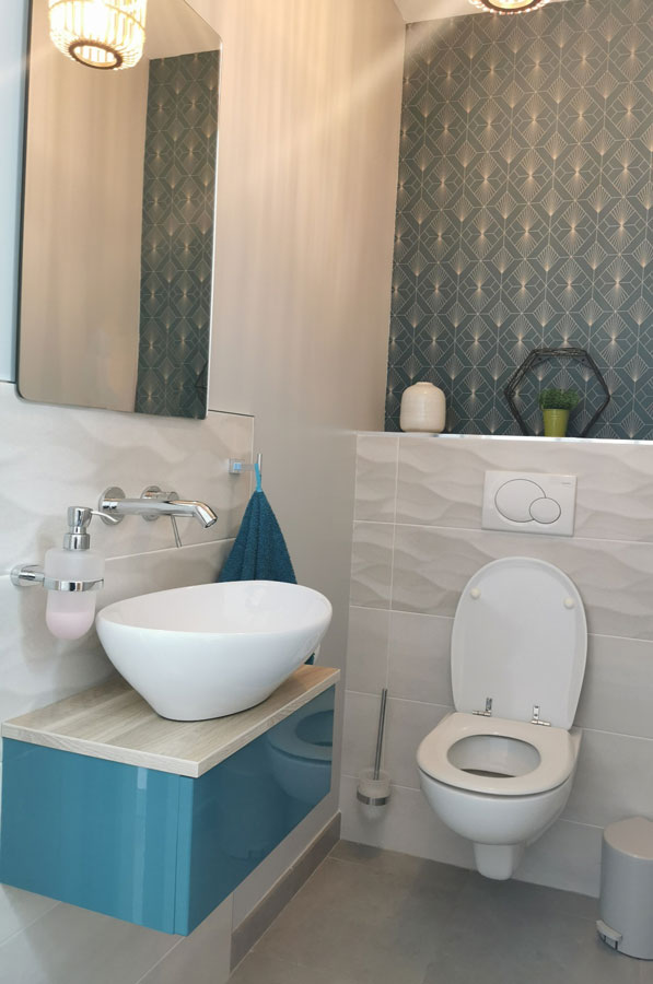 Rangement WC dessus Geberit  Idée déco wc suspendu, Meuble rangement wc,  Idée déco wc